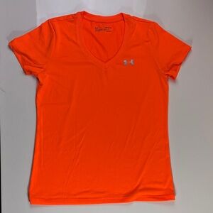 Under Armour Women's Bright Orange V-Neck Tee